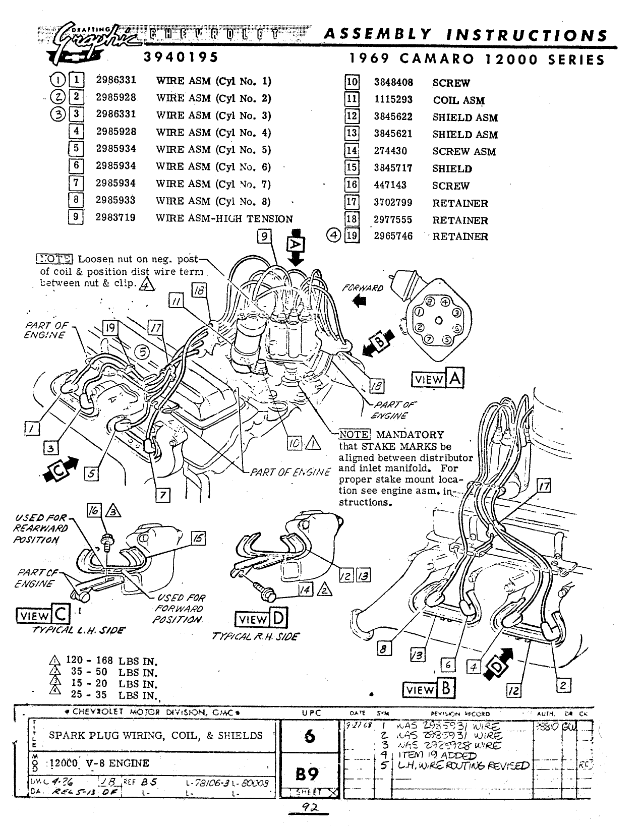 Camaro Assembly Manual April 1968